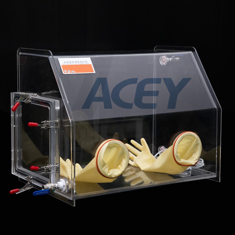 Laboratorio Ricerca Clear Acrylic Gas Glove Box 